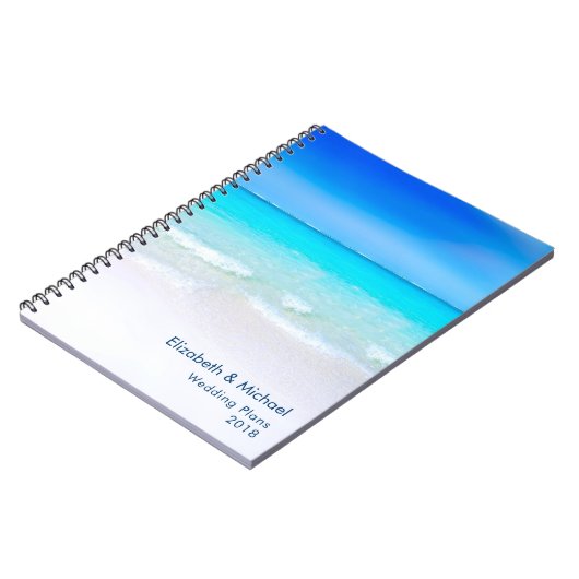 Tropischer Strand mit eine Notizblock (Linke Seite)