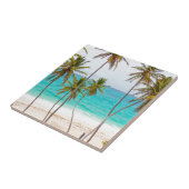 Tropischer Strand mit Palme Fliese (Seite)
