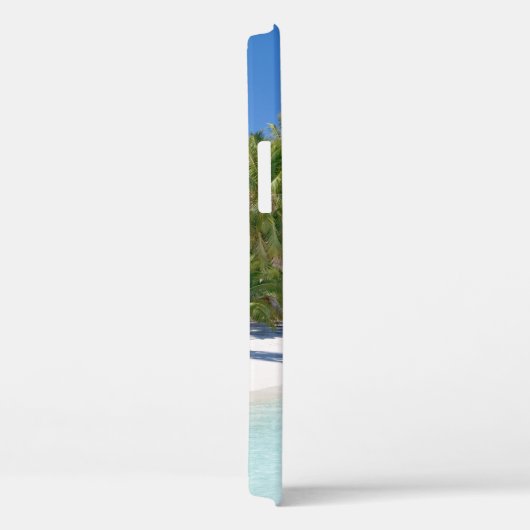 Tropischer Strand mit Palmen Mit Monogramm Case-Mate iPhone Hülle (Rückseite / Rechts)