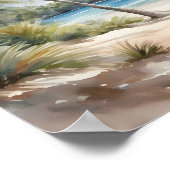 Tropischer Strand mit Palmen Poster (Ecke)