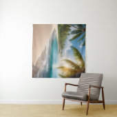 Tropischer Strand mit Palmen Wandteppich (Beispiel (Horizontal))