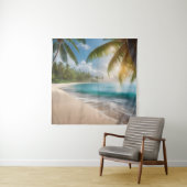 Tropischer Strand mit Palmen Wandteppich (Beispiel)