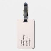 Tropischer Strand mit Strohdach-Schirm Gepäckanhänger (Rückseite vertikal)