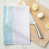 Tropischer Strand mit türkisblauem Meer Geschirrtuch (Viertel Falte)