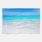 Tropischer Strand mit türkisblauem Meer Geschirrtuch (Horizontal)