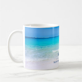 Tropischer Strand mit türkisblauem Meer Personalis Kaffeetasse