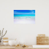 Tropischer Strand mit türkisblauem Meer Poster (Küche)