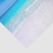 Tropischer Strand mit türkisblauem Meer Seidenpapier (Ausschnitt)