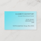 Tropischer Strand mit türkisblauem Meer Visitenkarte (Rückseite)