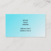 Tropischer Strand mit türkisblauem Meer Visitenkarte (Rückseite)