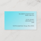 Tropischer Strand mit türkisblauem Meer Visitenkarte (Rückseite)