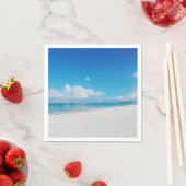 Tropischer Strand mit weißem Sand Serviette (Beispiel)