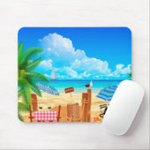 Tropischer Strand Mousepad (Mit Mouse)