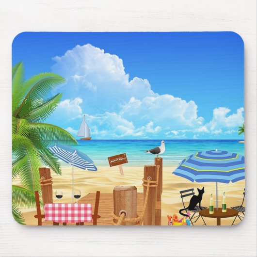 Tropischer Strand Mousepad (Vorne)