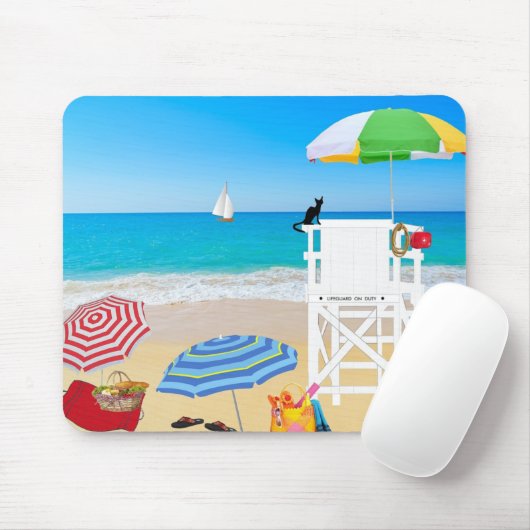 Tropischer Strand Mousepad (Mit Mouse)