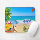 Tropischer Strand Mousepad (Mit Mouse)