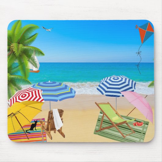 Tropischer Strand Mousepad (Vorne)