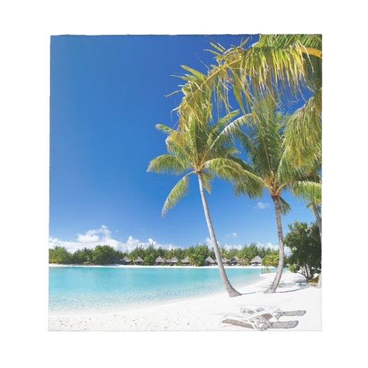 Tropischer Strand Notizblock (Vorderseite)
