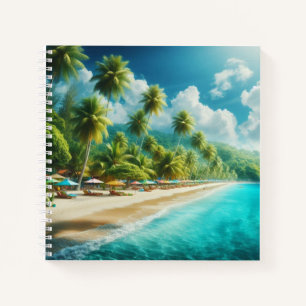 Tropischer Strand Notizblock