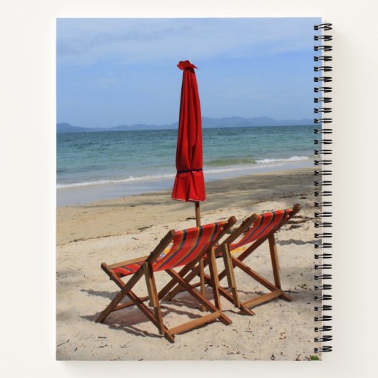 Tropischer Strand Notizbuch (Rückseite)