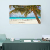 Tropischer Strand, Palm, Ozean, Sand Hochzeitsbann Banner (Messeveranstaltung)