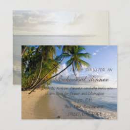 Tropischer Strand, Palm Probe Abendessen Einladung