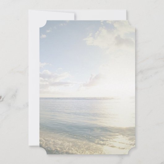 Tropischer Strand, Palm, Strandlichter Brautparty Einladung (Rückseite)