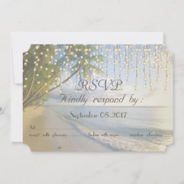 Tropischer Strand, Palm, String Lights UAWG Einladung