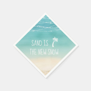 Tropischer Strand-Palme-Sand ist der neue Schnee Serviette