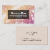 Tropischer Strand-Palme-Schönheits-Salon Visitenkarte (Vorne/Hinten)