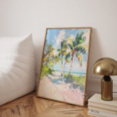 Tropischer Strand Palmen Poster Druck