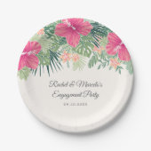 Tropischer Strand Pappteller (Vorderseite)