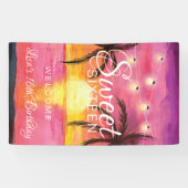 Tropischer Strand, Party des Bonbon-16 Banner (Horizontal)