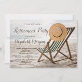 Tropischer Strand, Party für die Ruhestandssitze Einladung (Vorderseite)