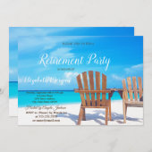 Tropischer Strand, Party für die Ruhestätte von Ho Einladung (Vorne/Hinten)