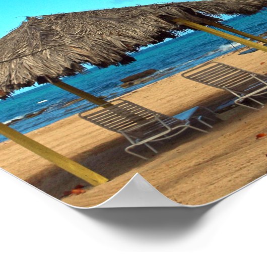 Tropischer Strand Poster (Ecke)