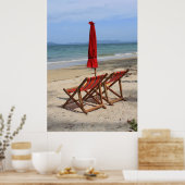 Tropischer Strand Poster (Küche)