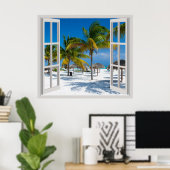 Tropischer Strand Poster (Heimbüro)