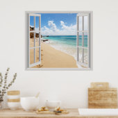 Tropischer Strand Poster (Küche)