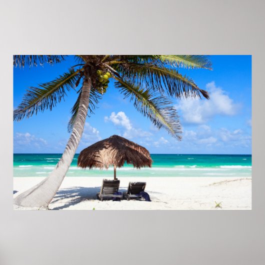 Tropischer Strand Poster (Vorne)