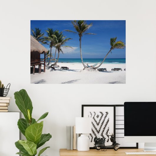 Tropischer Strand Poster (Heimbüro)