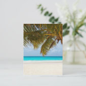 Tropischer Strand Postkarte (Stehend Vorderseite)