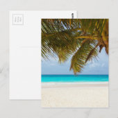 Tropischer Strand Postkarte (Vorne/Hinten)