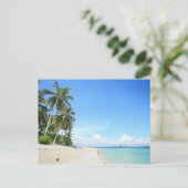 Tropischer Strand Postkarte (Stehend Vorderseite)