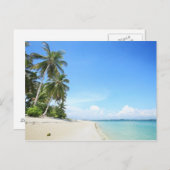 Tropischer Strand Postkarte (Vorne/Hinten)