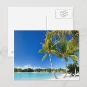 Tropischer Strand Postkarte (Vorne/Hinten)
