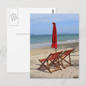Tropischer Strand Postkarte (Vorne/Hinten)