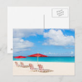 Tropischer Strand Postkarte (Vorne/Hinten)