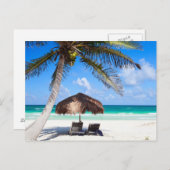 Tropischer Strand Postkarte (Vorne/Hinten)