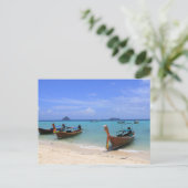 Tropischer Strand Postkarte (Stehend Vorderseite)